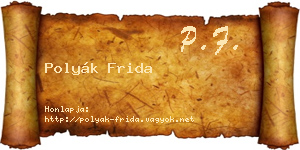 Polyák Frida névjegykártya
